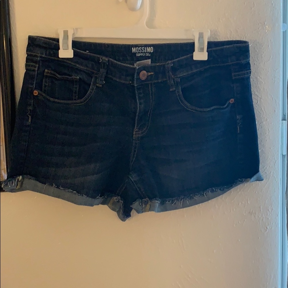 Dark denim shorts